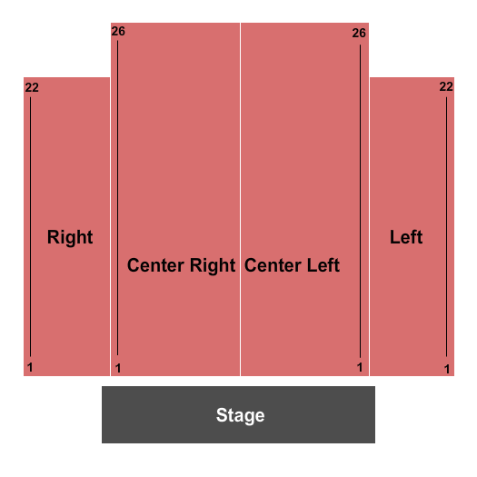 Seatmap for revere high school auditorium